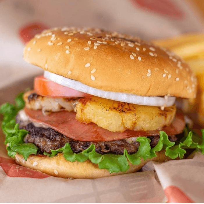 Hamburguesa Hawaiana de pollo