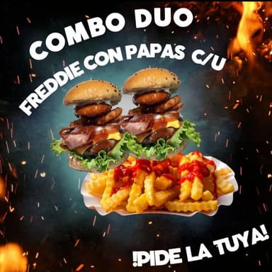 Combo Duo Freddys +  2 Papas ind
