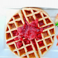 Wafle con Jalea de Fresa