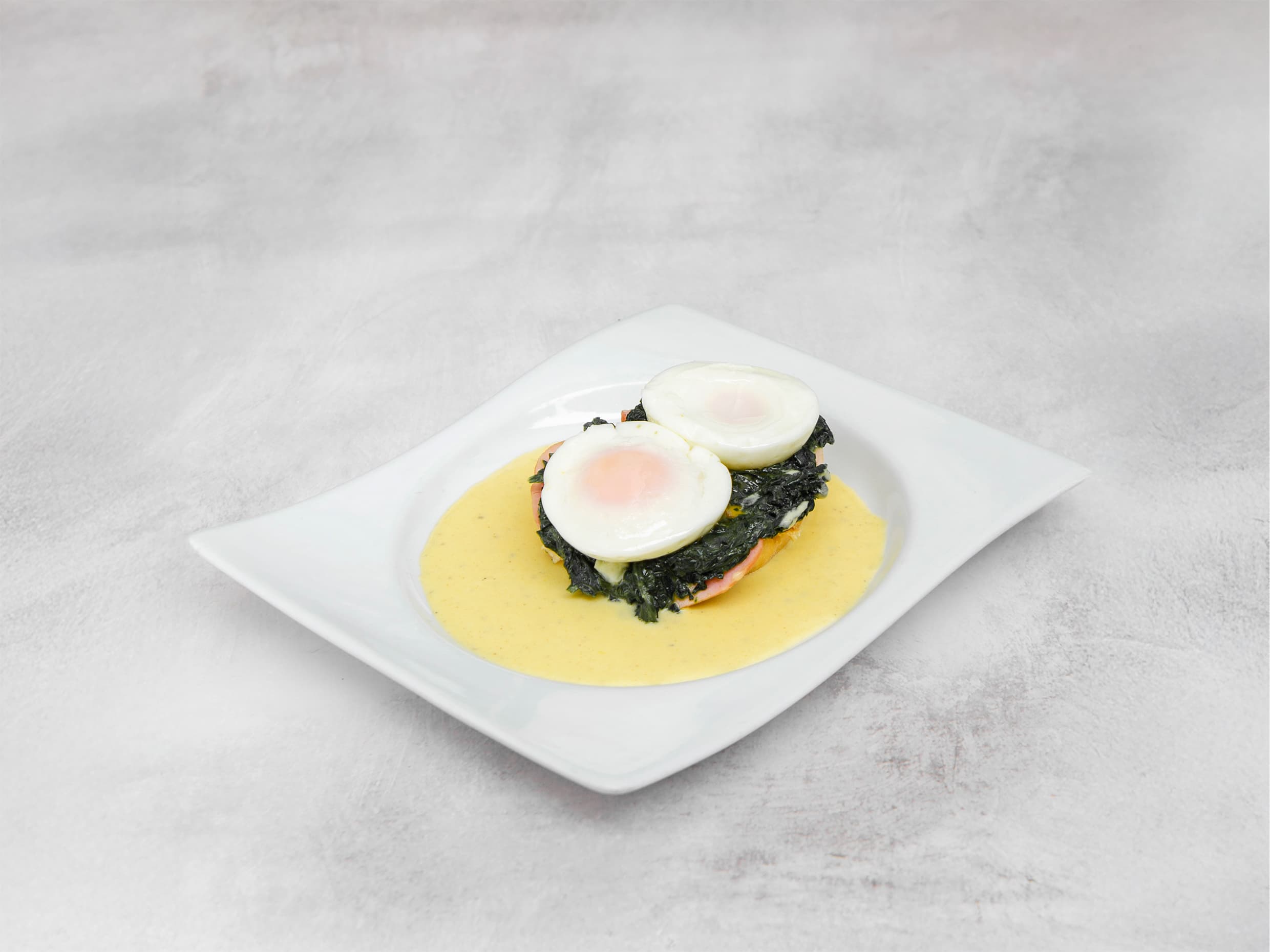 Huevos Benedictine con Espinaca