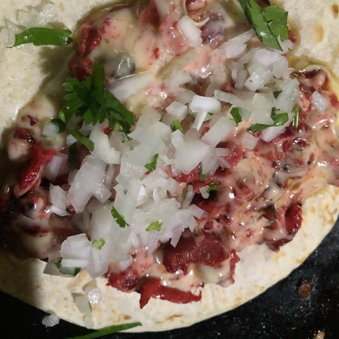 Tacos Suizos de Pastor de Harina