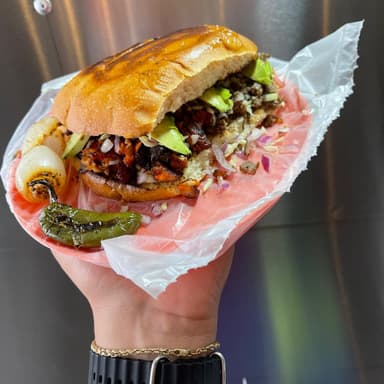 Torta de Asada con Pastor, Mixta