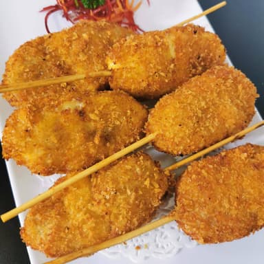 Kushiage de Plátano con Queso
