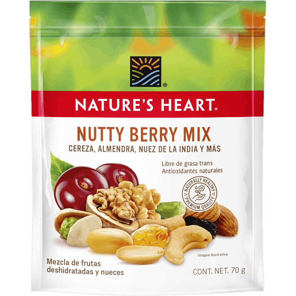 NATURES HEART NUTTY BERRY MIX 70GR
