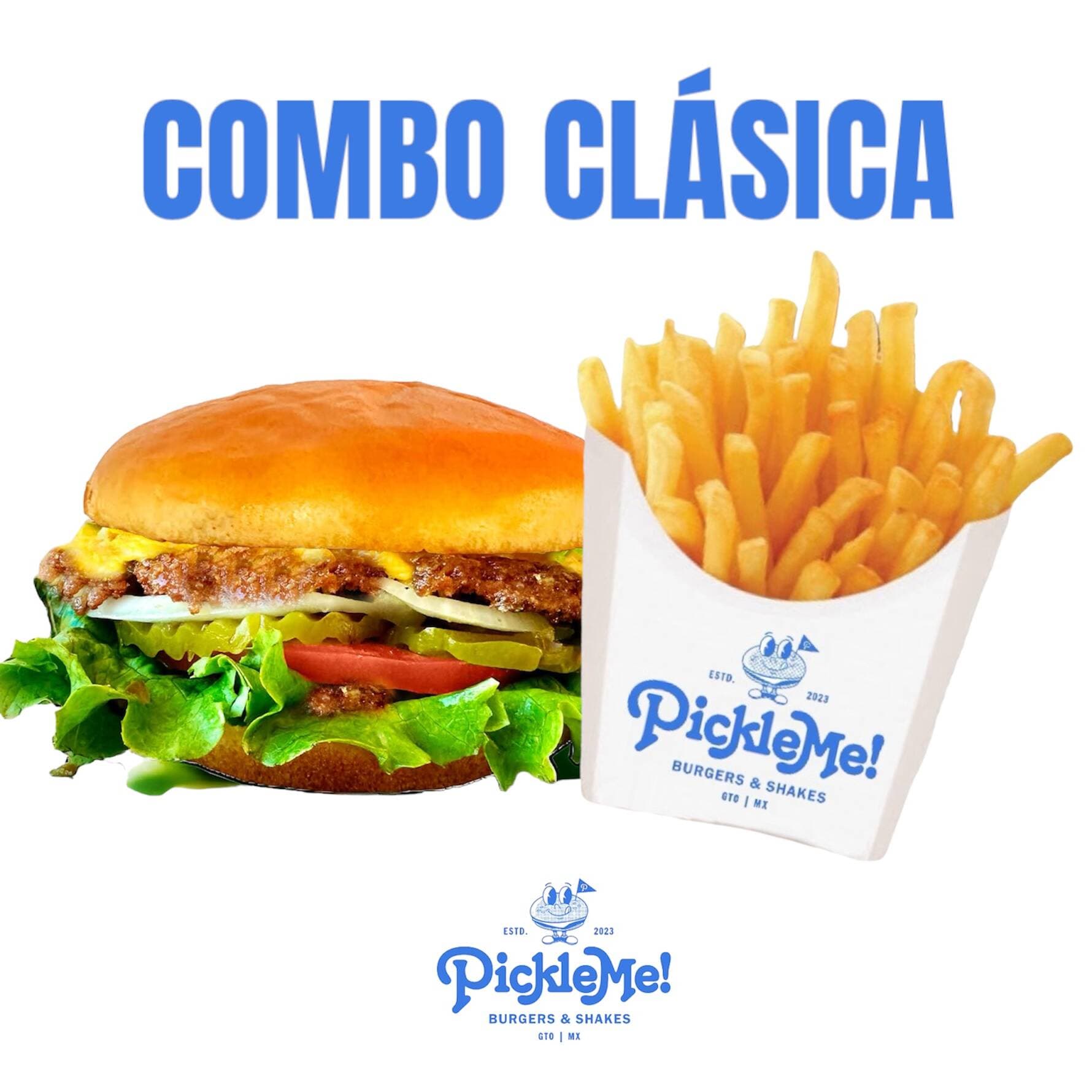 BURGER CLASICA Y PAPAS