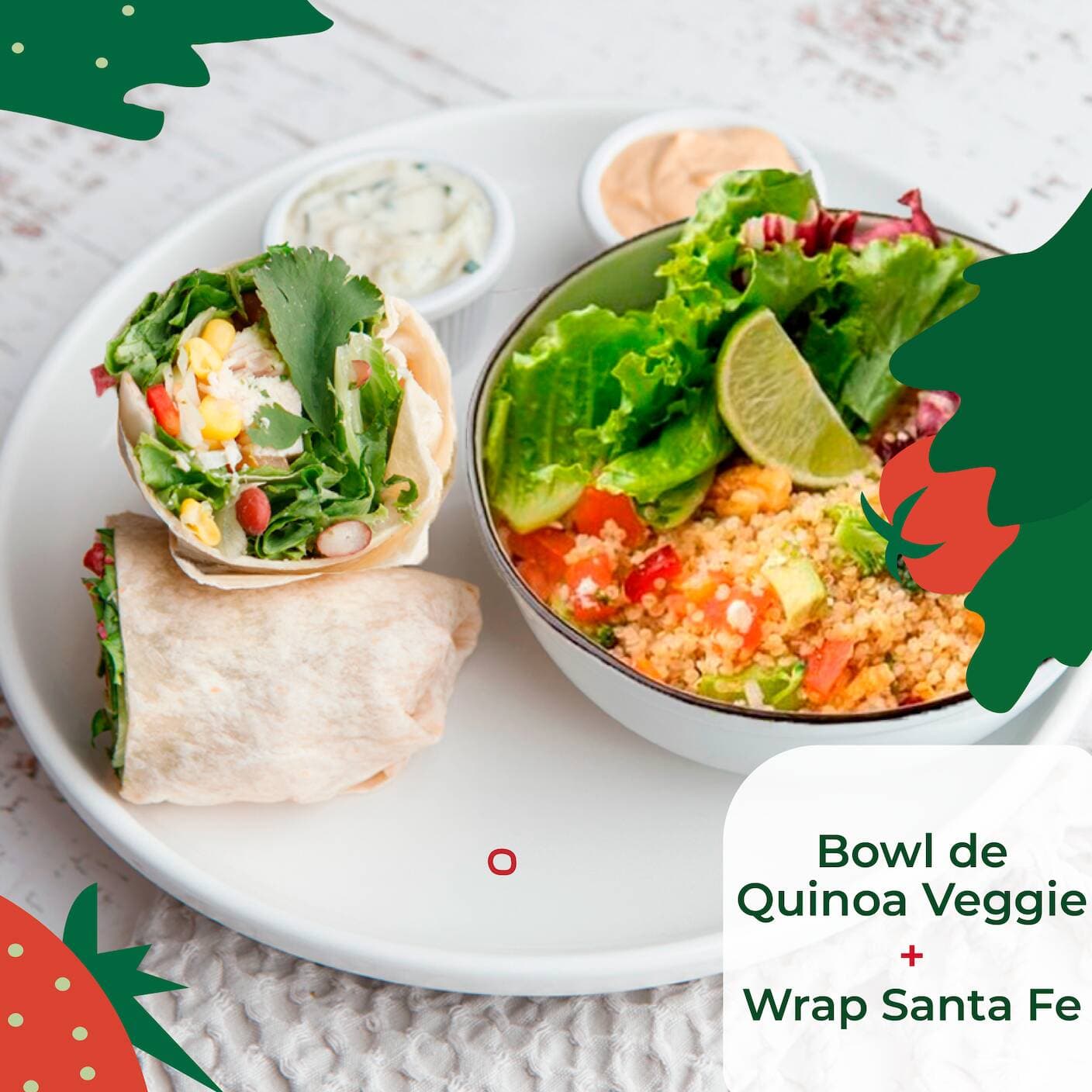 1/2 Quinoa Veggie + 1/2 Wrap Santa Fe