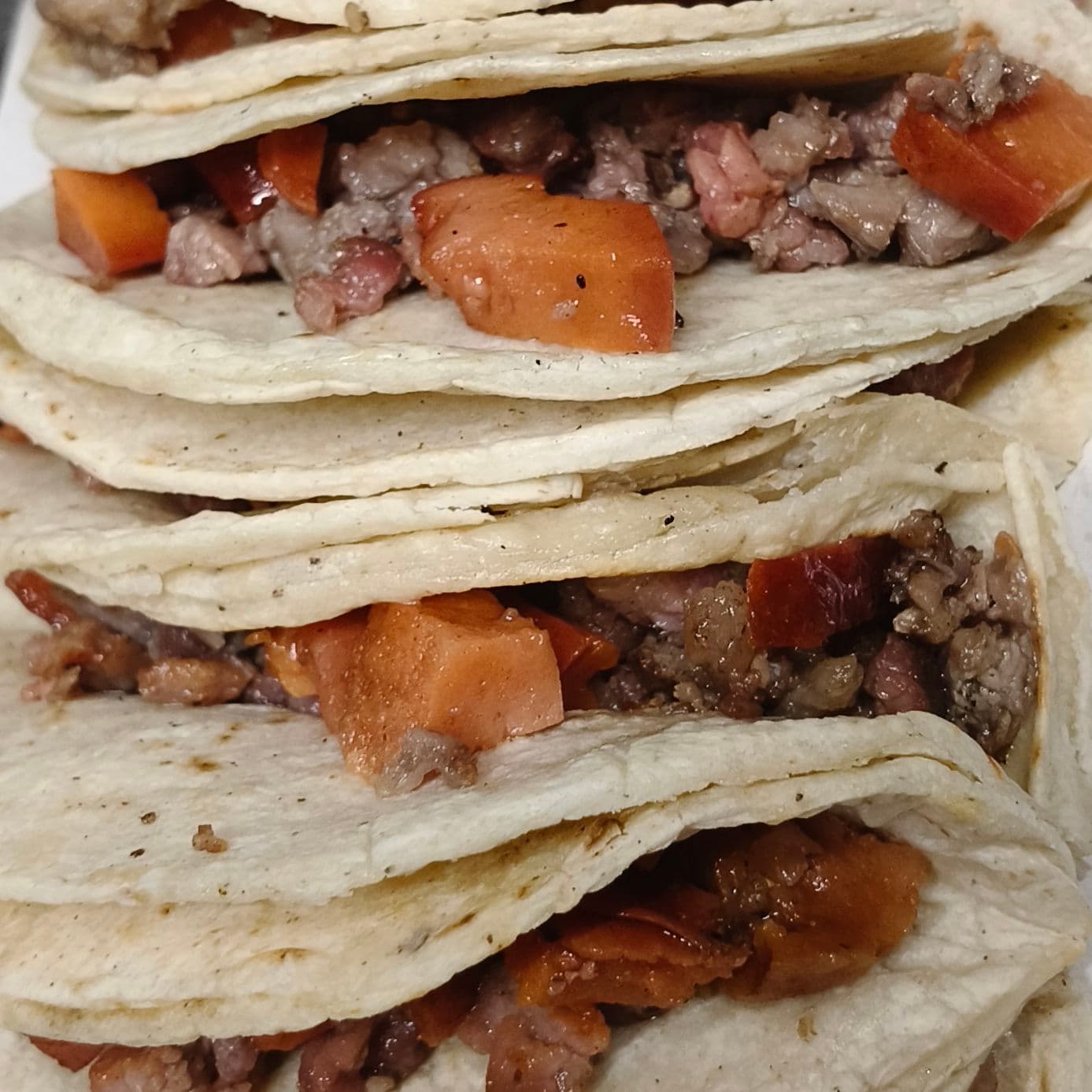 5Tacos De Carne Asada Mixtos Frijoles+Coca
