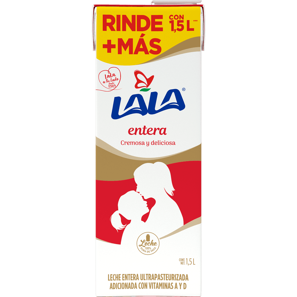 UHT Lala Entera 1.5 lt Slim c/Tapa
