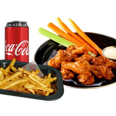 Alitas Personales + Refresco + Papas