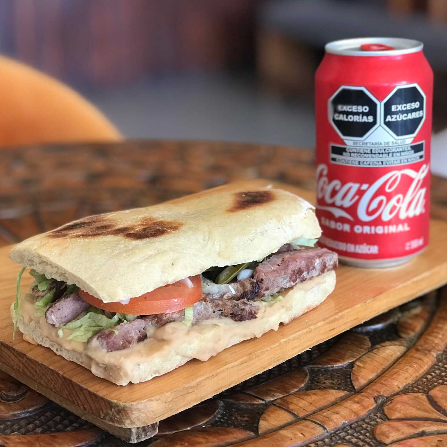 Combo Torta Lomo Enchilado + Coca Cola o Jugo