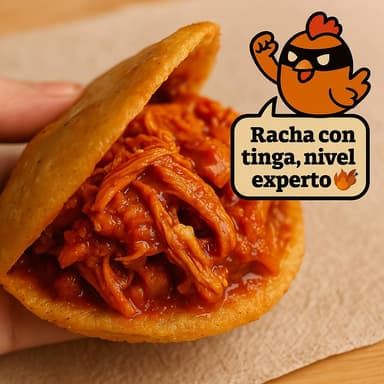 Gordita Frita de Tinga de Pollo