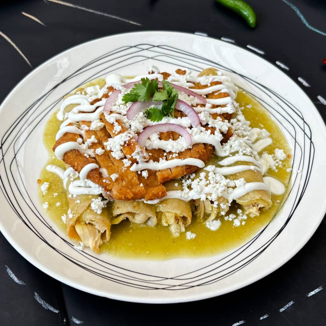 Enchiladas con Milanesa