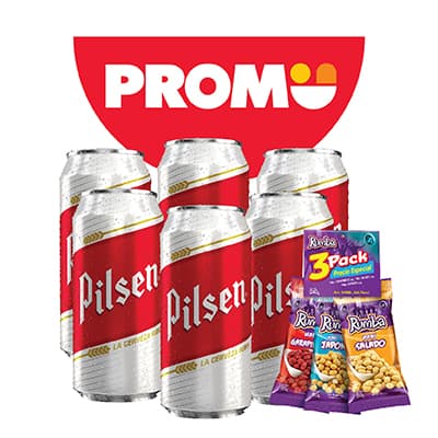 Six Cervezas Pilsen + Snack