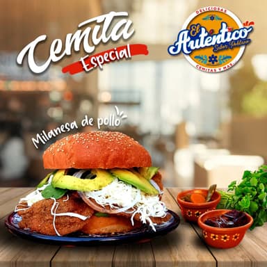 Cemita de Milanesa de Pollo