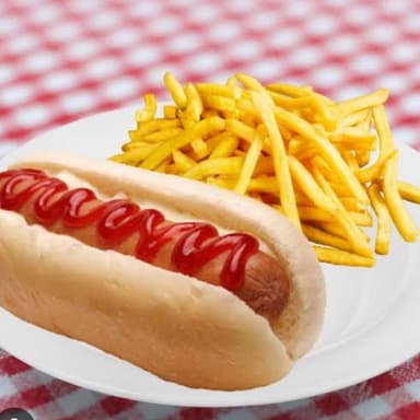 Papas Fritas+ Hotdog Jumbo