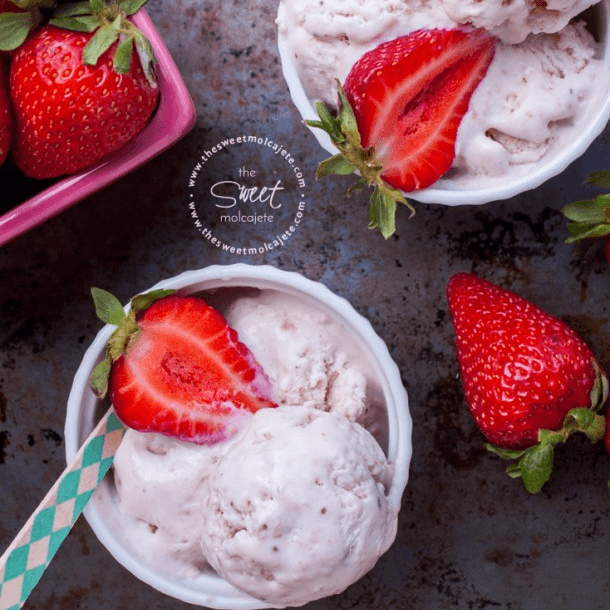 Nieve de Queso Fresa