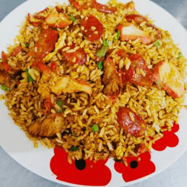 Arroz con Pollo y Camarones