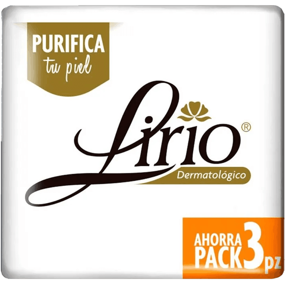 Jabon Lirio Dermatologico Pack 3pz 120gr