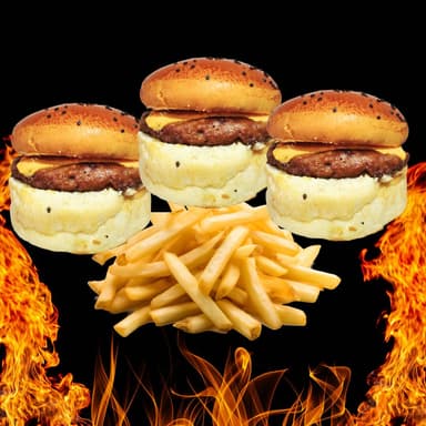 3 Big CLASSIC + 3 papas ind