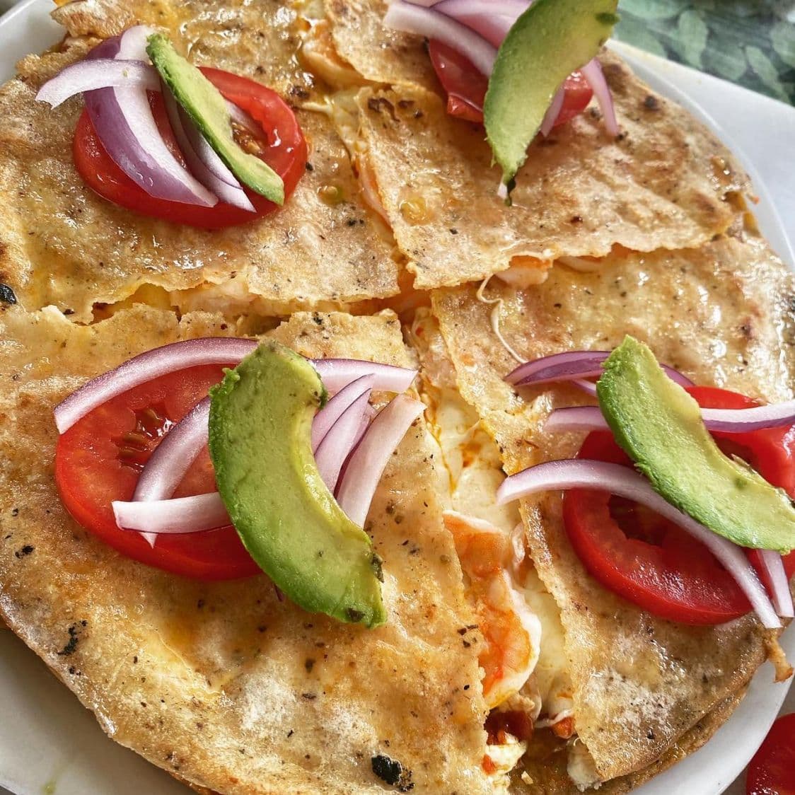 Tortilla Rellena de Camarón C/Q Ch