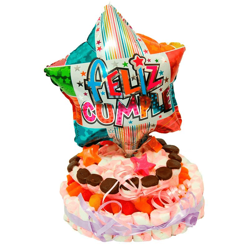 Torta Cumpleaños, Masmelos Gomitas y Chocolates PE