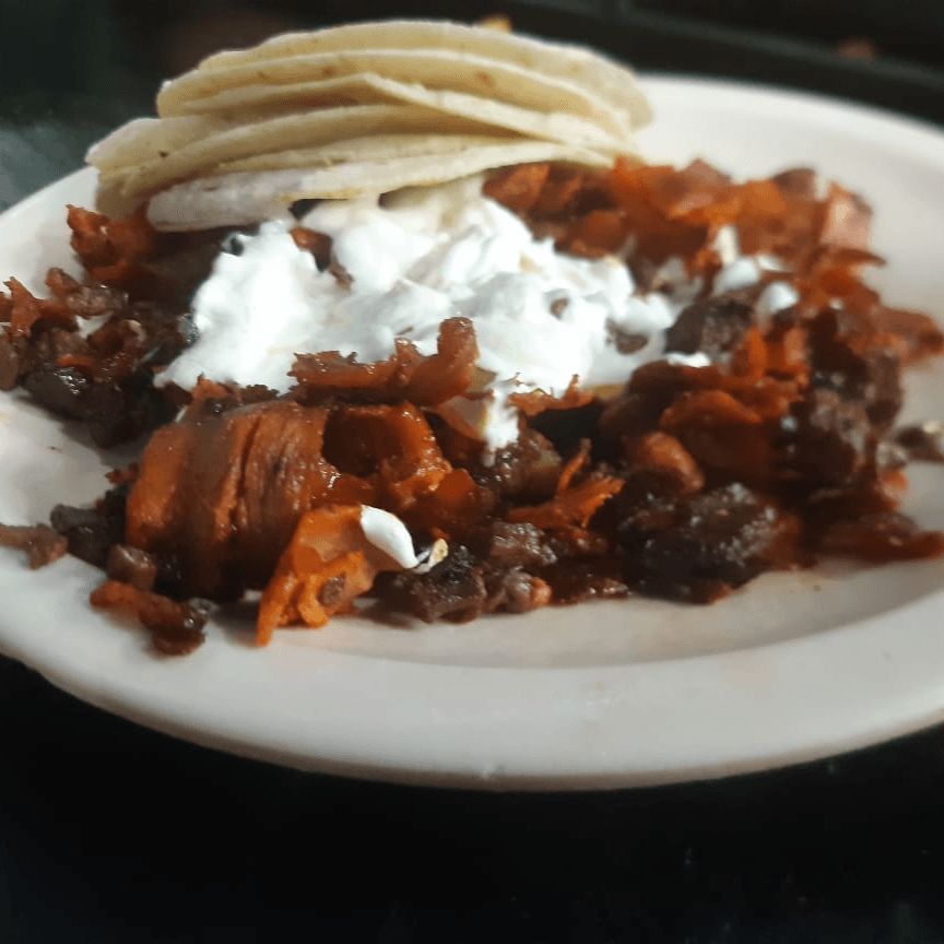 Taco de Maíz Mixto (pastor y fajita) con Queso