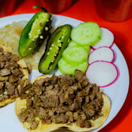 Taco Dorado con Asada
