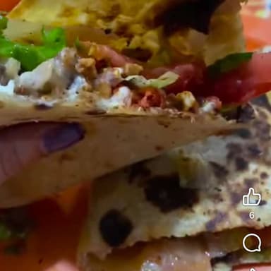 Quesadilla  Tortilla de arina de Chorizo