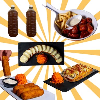 2SUSHI GRATINADO+BONELES+DEDOS DE QUESO+4TE GRATIS