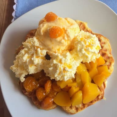 Waffle de Frutos Amarillos