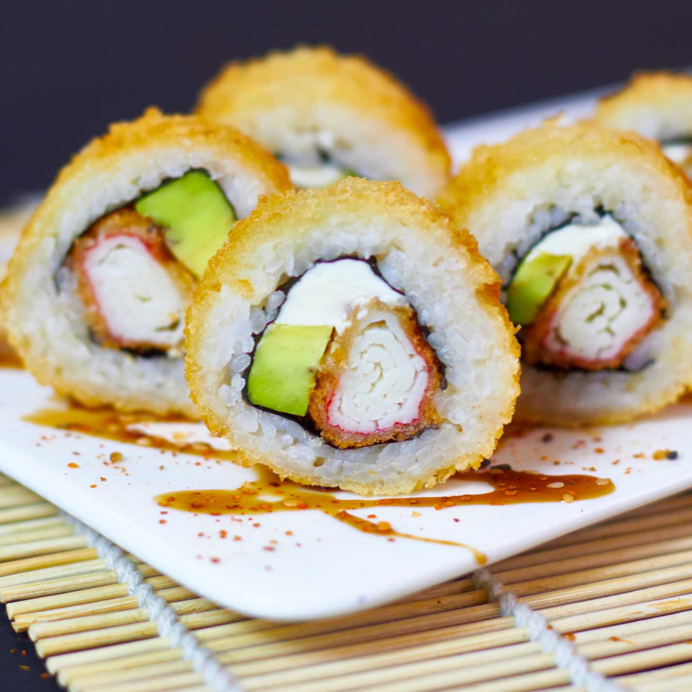 Tempurado de Palmitos de Cangrejo Roll x12