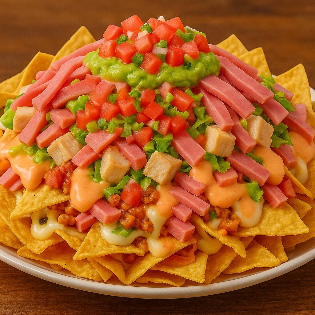 Los Nachos de Bonifacia Pollo y Jamon