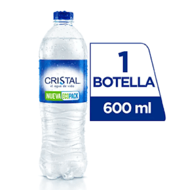 Agua cristal  gas 600ml