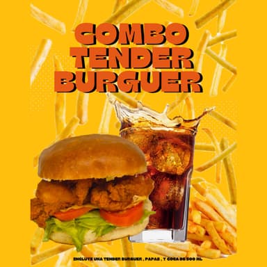 COMBO TENDER BURGER 🍔 🍟 🥤