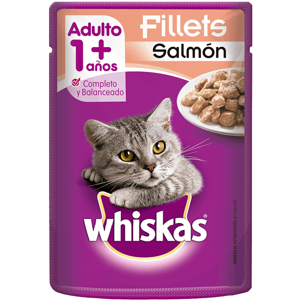 WHISKAS Trozos Salmon Pouch 85gr