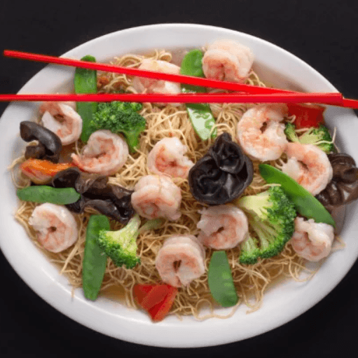 Tallarín con Langostinos