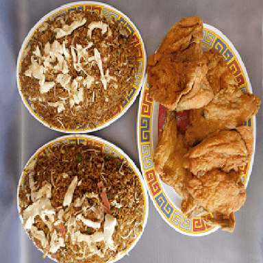 2Cajas Grandes de Arroz Chino mas Un Pollo Apanado