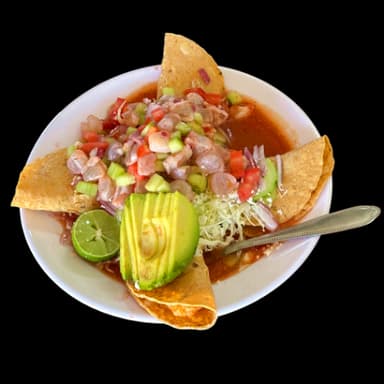 Orden de 4 Tacos con Ceviche de Camarón Curtido