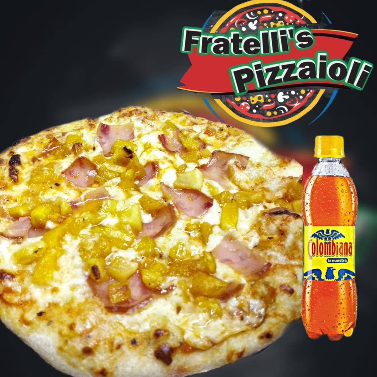 COMBO PIZZA  REDONDA HAWAIANA 🍕+ GASEOSA