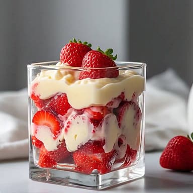 Fresas con Crema 1/4 de Litro