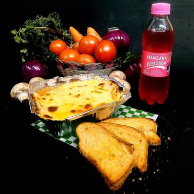 Lasagna Carbonara + Gaseosa