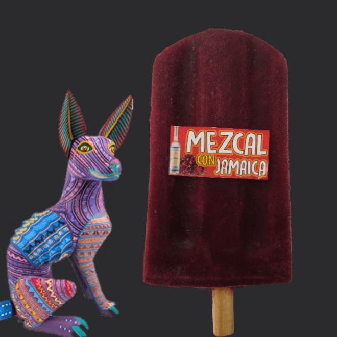 Paleta de Mezcal con Jamaica
