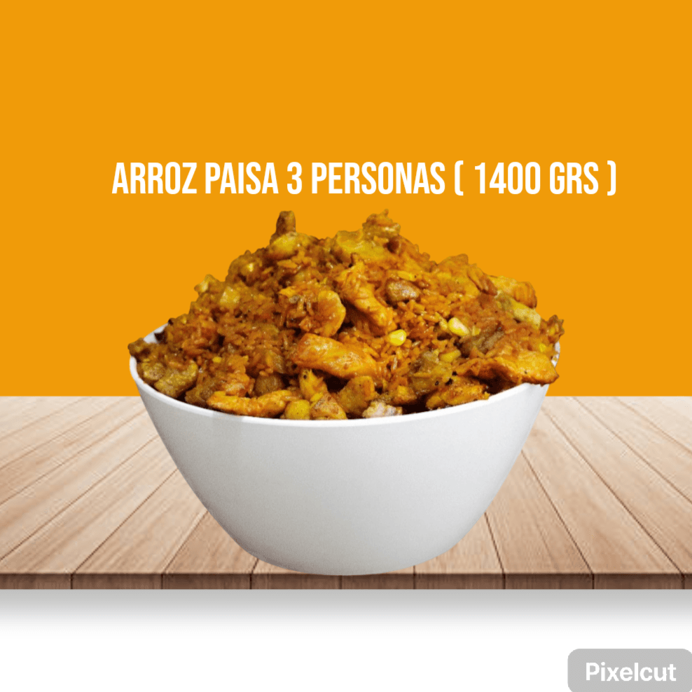 Arroz Paisa 3 Personas ( 1100 Grs )
