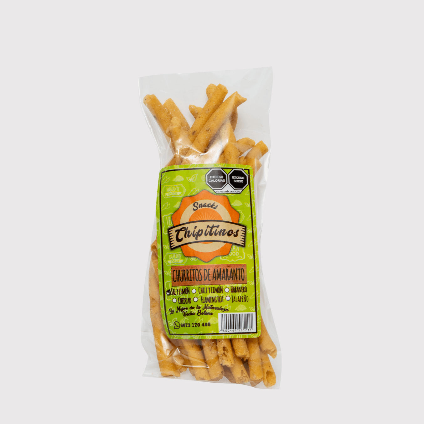 Churrito de amaranto Sal y Limón 80 gr