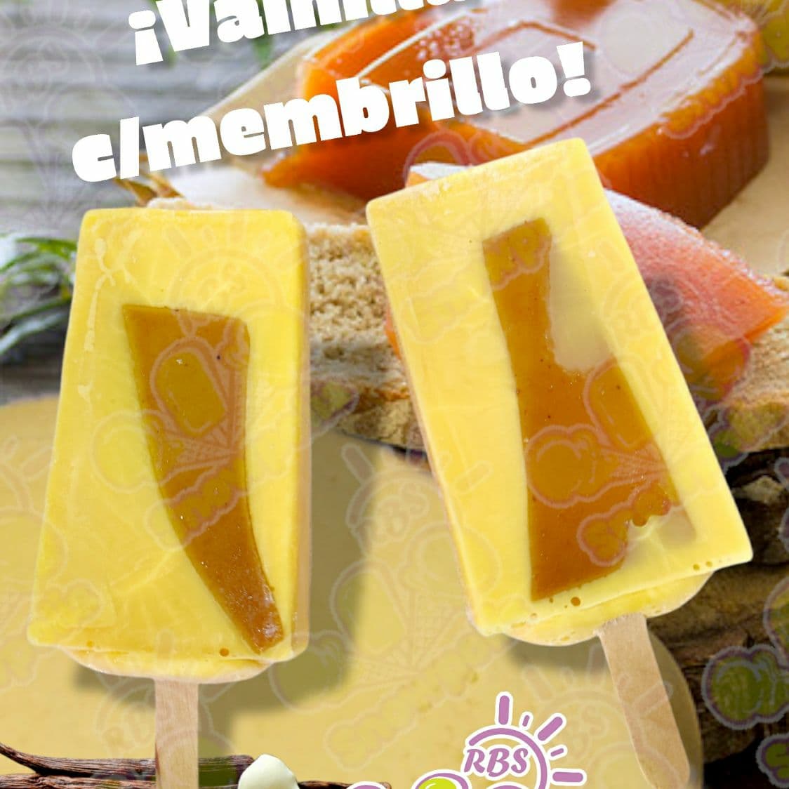 Paleta de Vainilla con membrillo