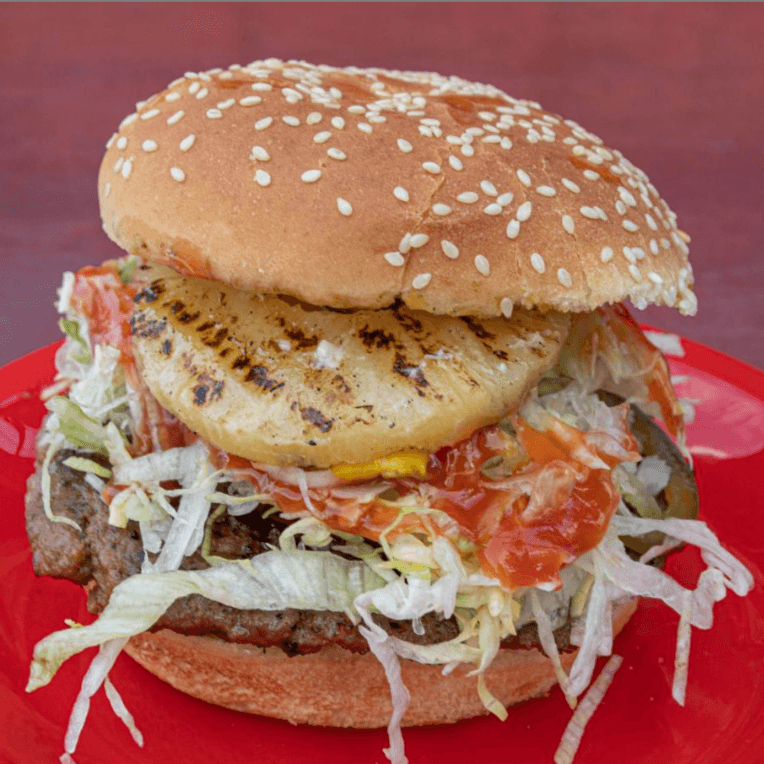Hamburguesa Con Piña