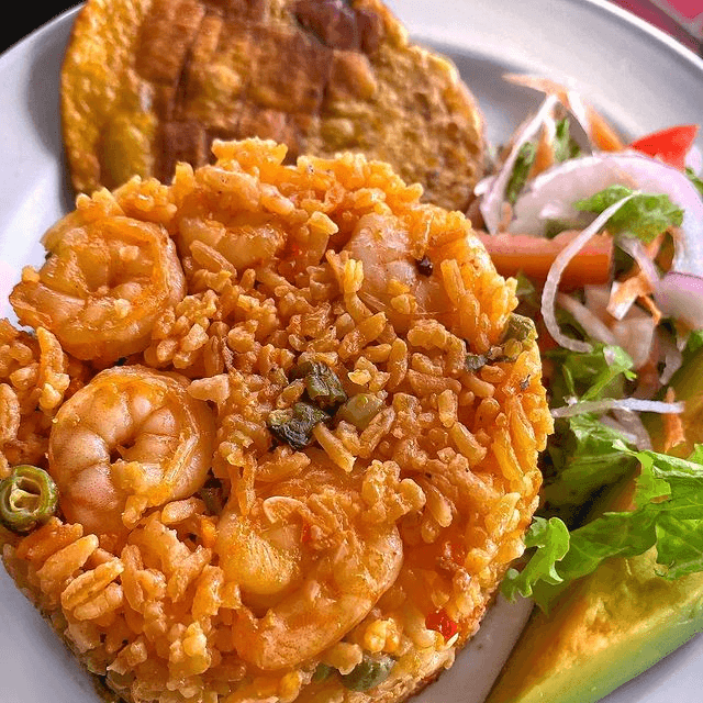 Arroz con Camarón y Sancocho de Pescado