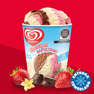 Helado Napolitano Zero Azucar 900ml