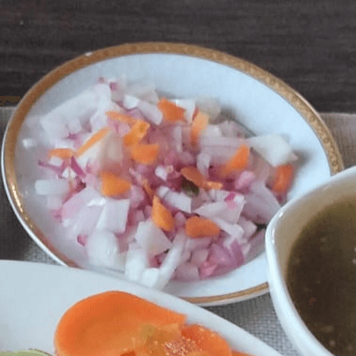 1 porción de cebolla flameada con habanero