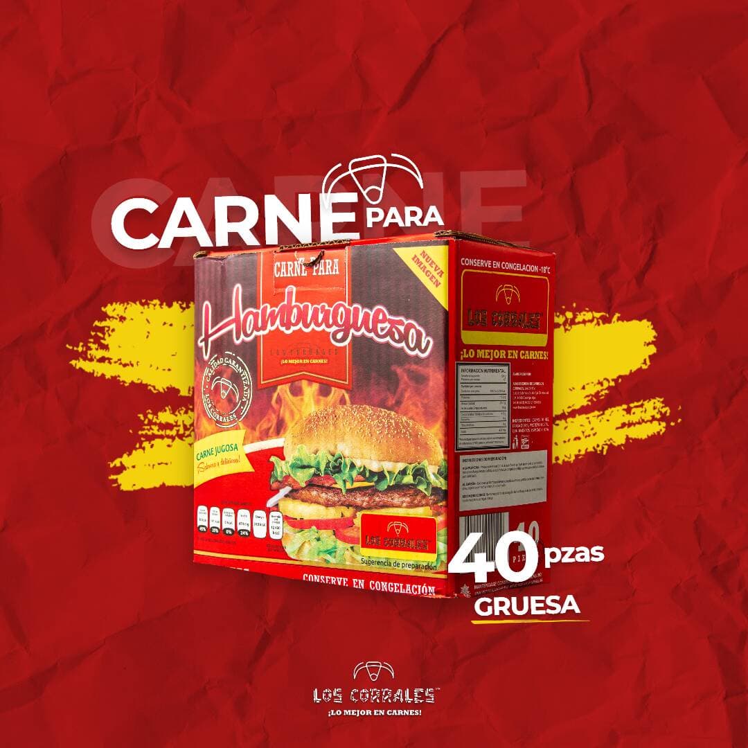 Hamburguesa Los Corrales C/40 PZA Gruesa